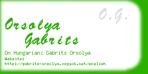 orsolya gabrits business card